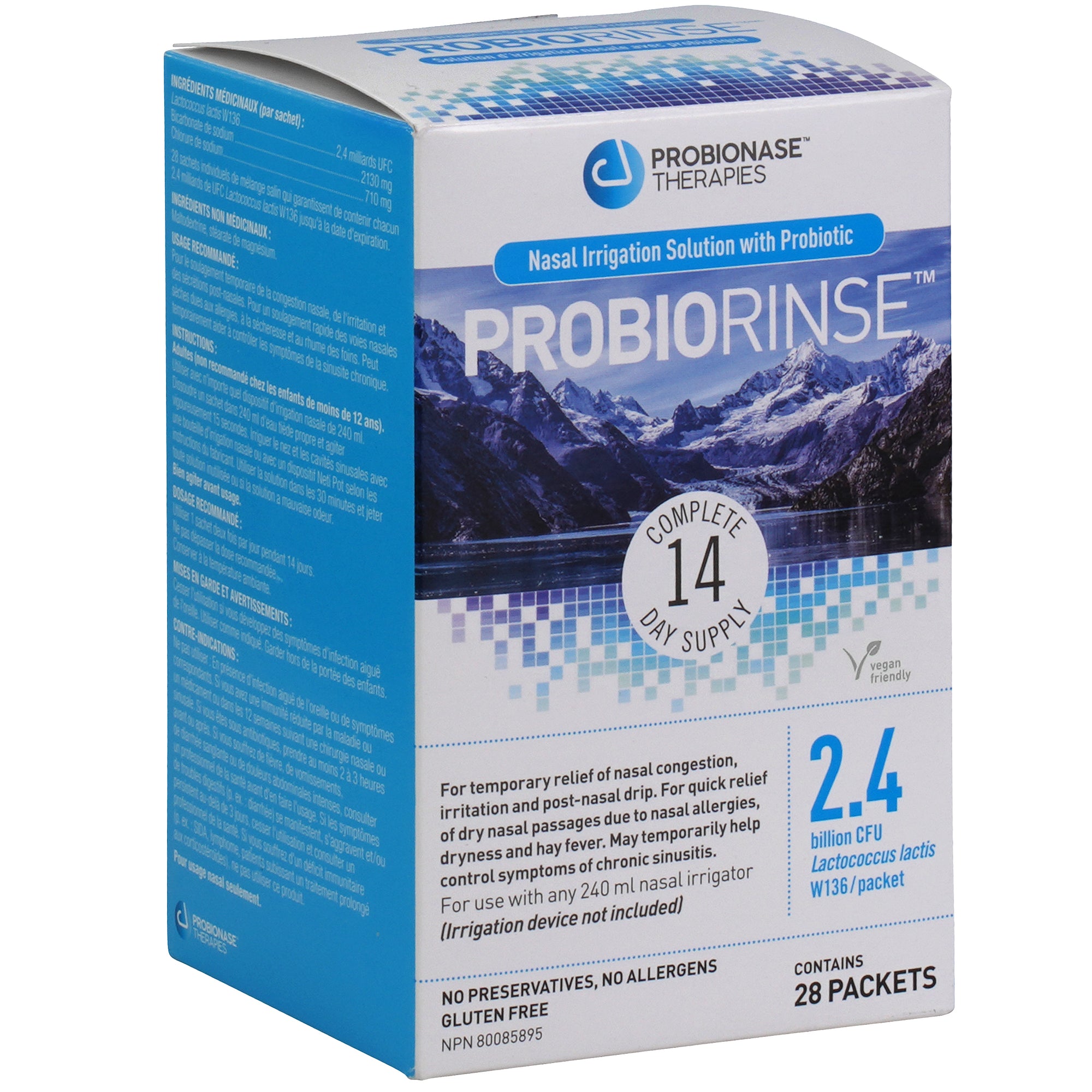 Probiorinse™ Solution d’irrigation du nez et des sinus avec probiotiques