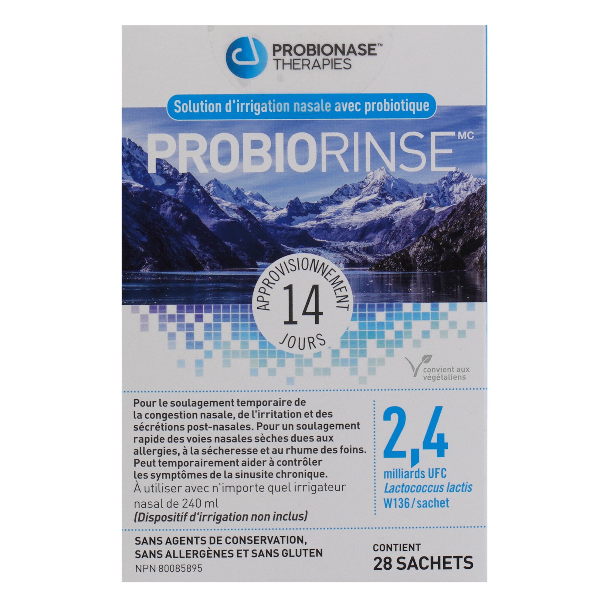 Probiorinse™ Solution d’irrigation du nez et des sinus avec probiotiques